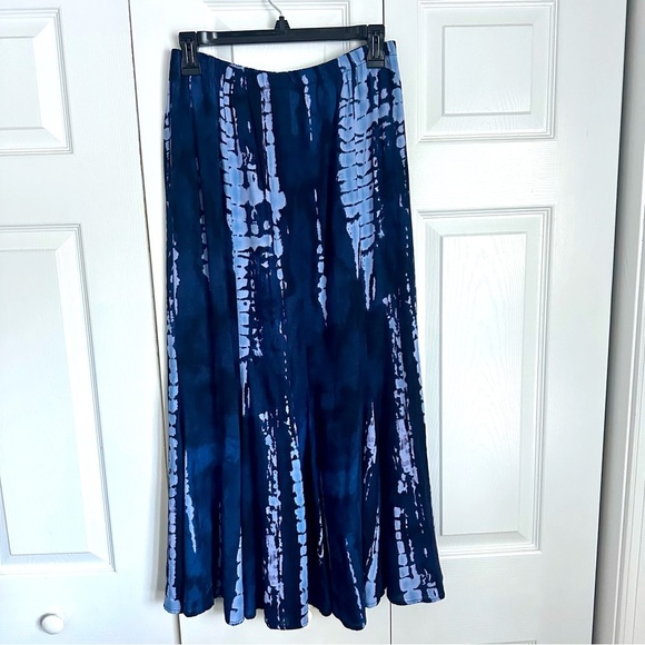 Vtg Karibo Womens Tie Dye Pull On Midi Skirt Sz 8 Whimsigoth Dark Fairy Hippie - Picture 3 of 9